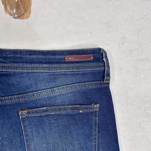 Anthropologie Pilcro Highrise Relaxed Straight Ankle Red Stripe Jean Women's 28 - Picture 10 of 11